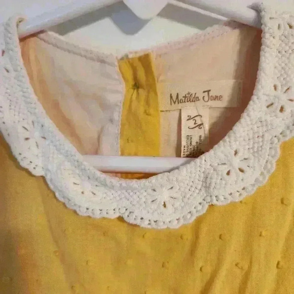 Matilda Jane Yellow Floral Eyelet Stay Golden Dress 2years GIRLS - Picture 3 of 5